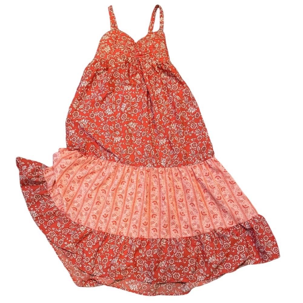 Band of The Free Free People Floral Red Maxi Dress
